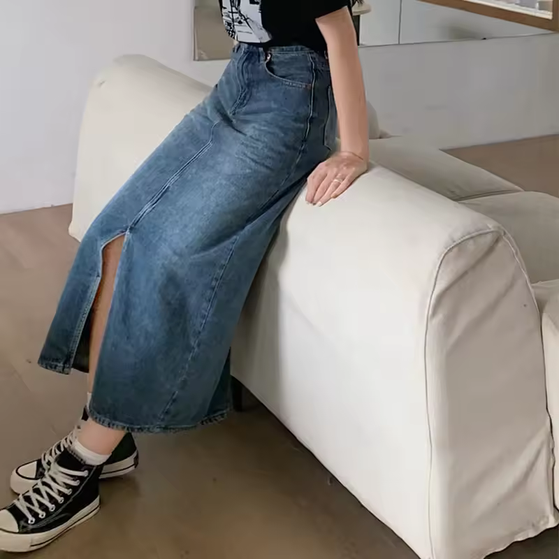 Jupe longue en jean - Évasion Denim