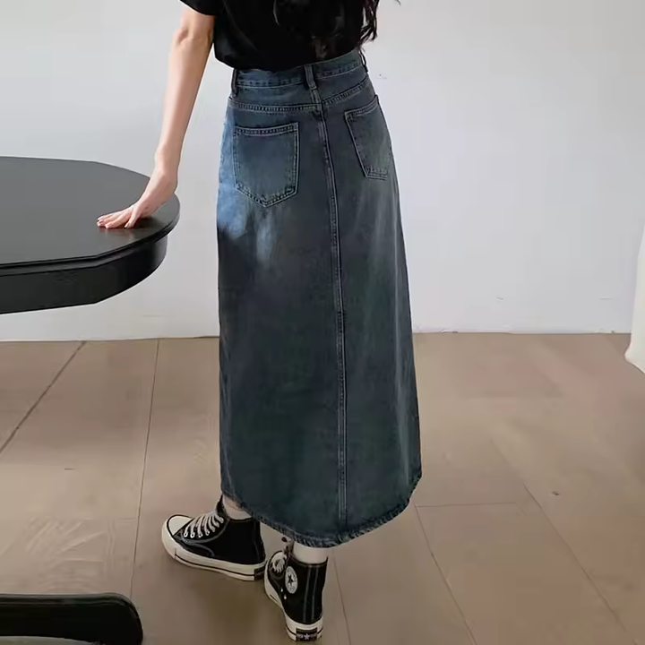 Jupe longue en jean - Évasion Denim