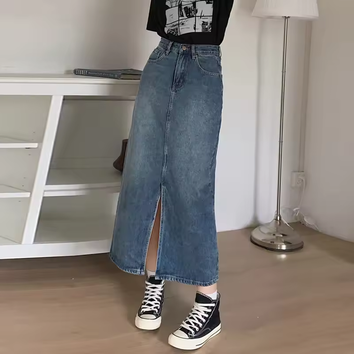 Jupe longue en jean - Évasion Denim